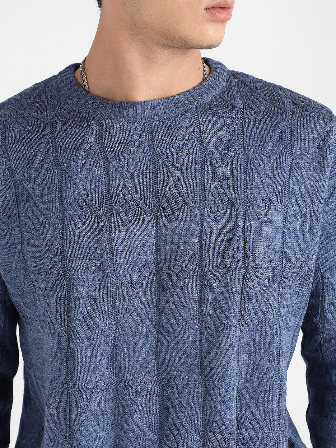 Textured Knit Pullover Sweater