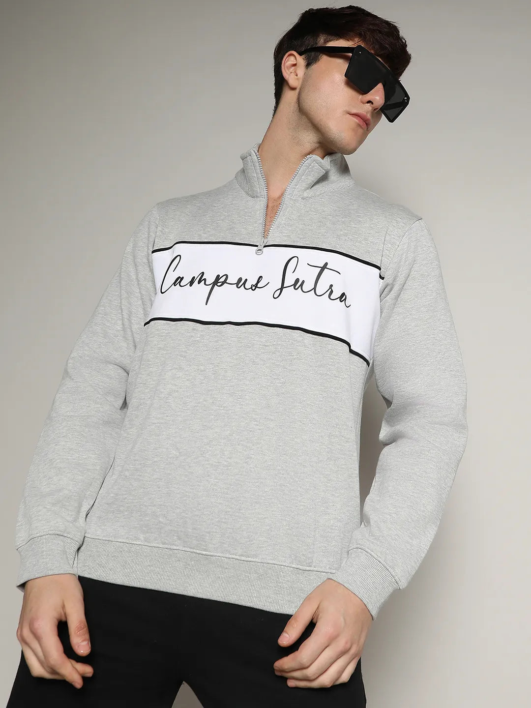 Contrast Panel Sweatshirt