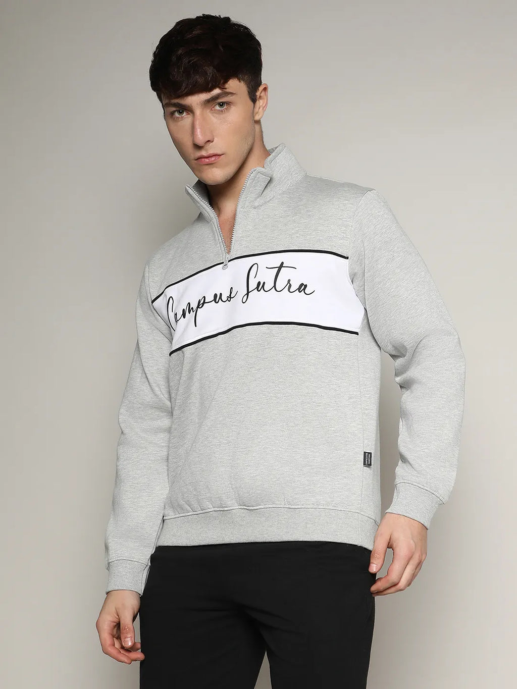 Contrast Panel Sweatshirt