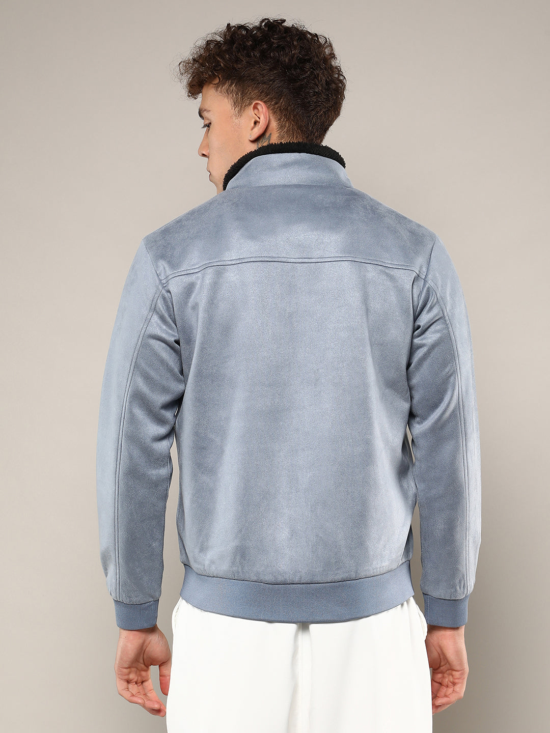 Zip-Front Jacket With Fleece Detail