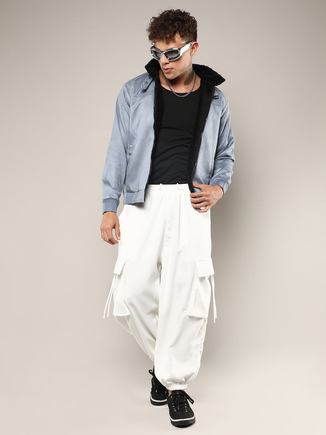 Zip-Front Jacket With Fleece Detail