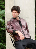 Patent-Panel Bomber Jacket