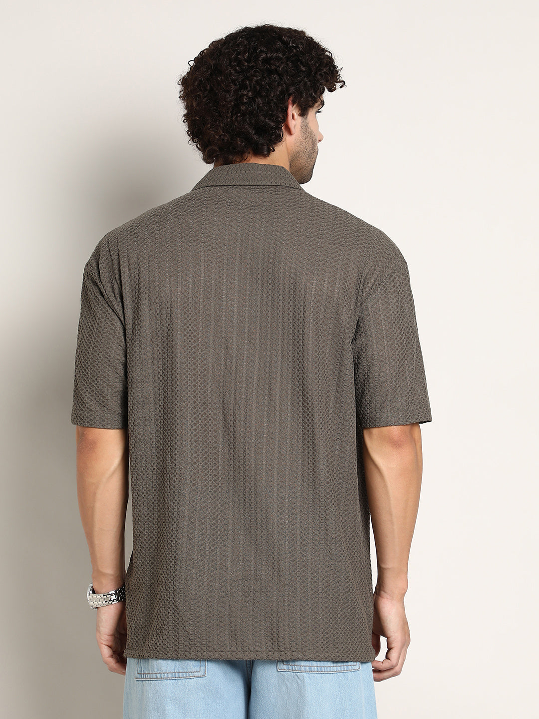 Zigzag-Helix Resort Oversized Shirt