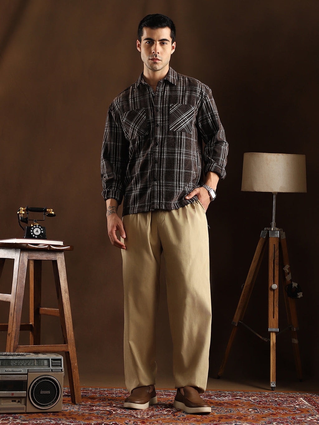 Multi-Check Utility Shacket