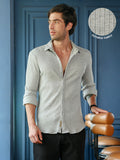 Men's Slim Fit Ribbed Full Sleeve Casual Shirt