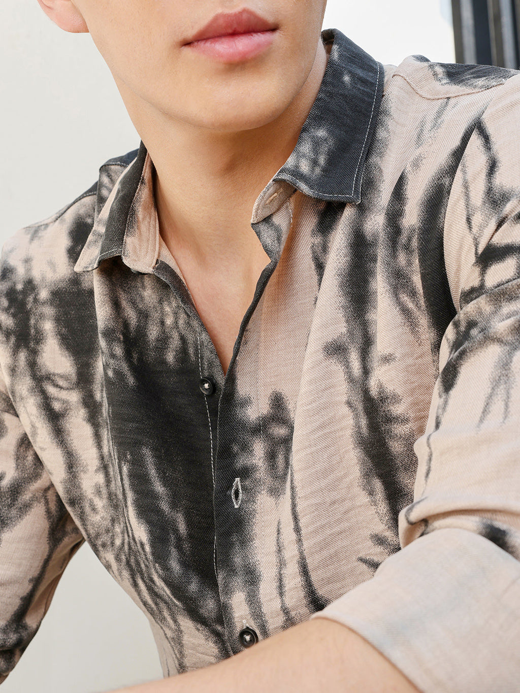 Men's Shirt Poly Cotton All Over Print
