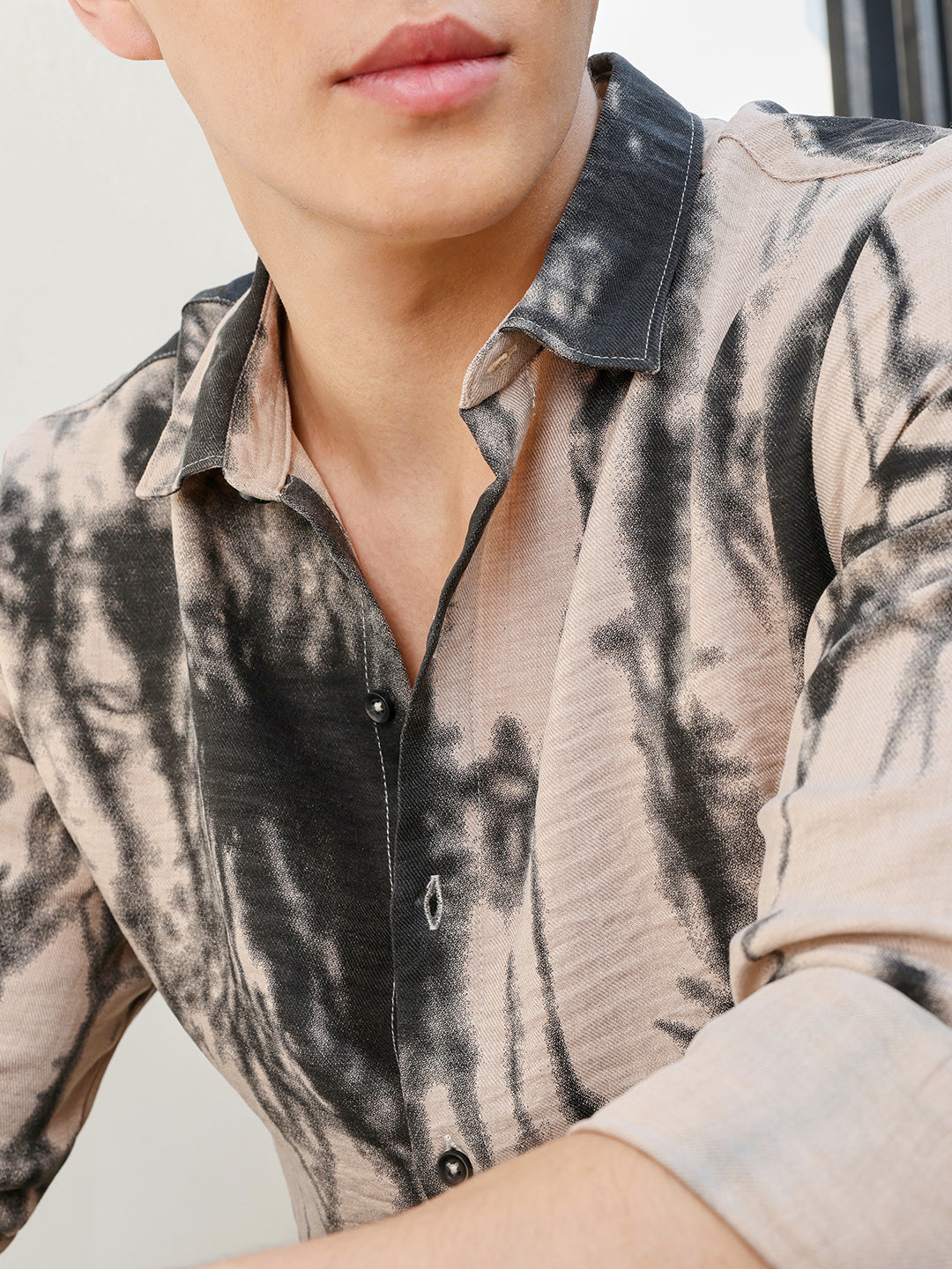 Men's Shirt Poly Cotton All Over Print