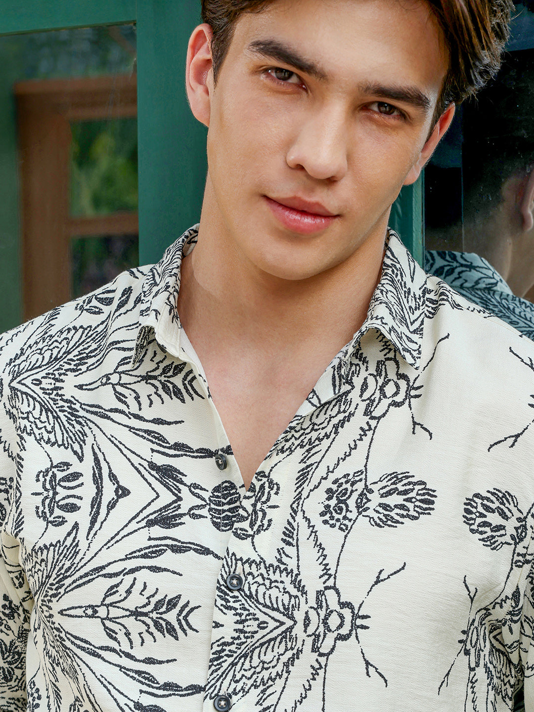 Men's Shirt Cotton All Over Print