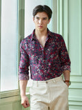 Men's Maroon Floral Shirt