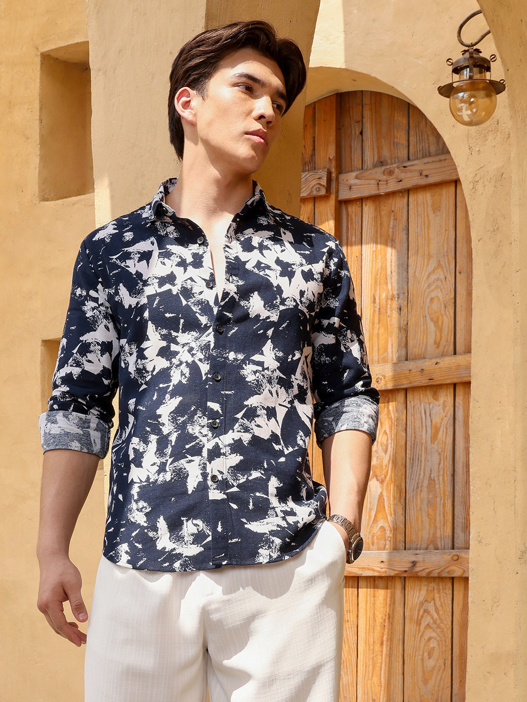 Men's Shirt Cotton All Over Print