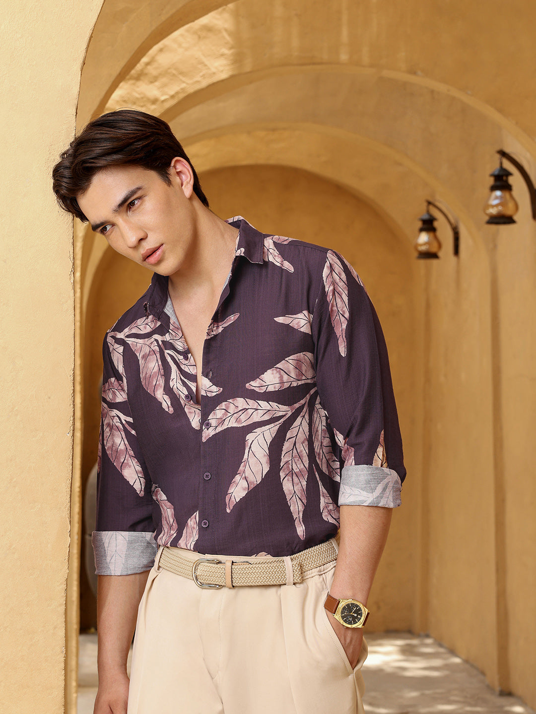 Men's Shirt Cotton All Over Print