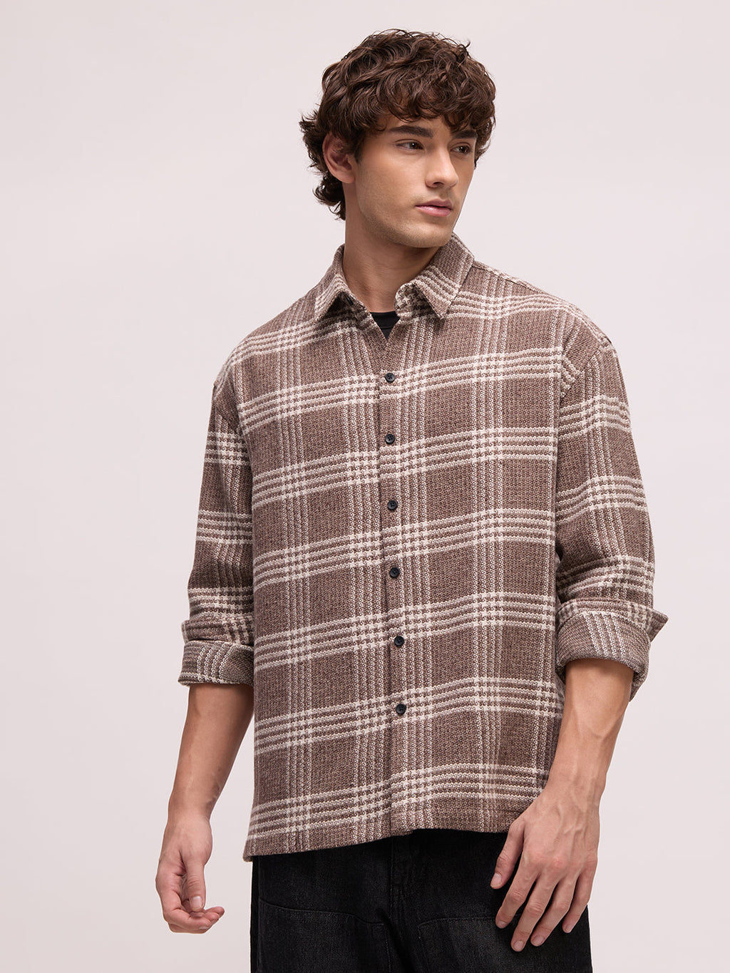 Men's Yarn Dyed Checks Relaxed Fit Shirt