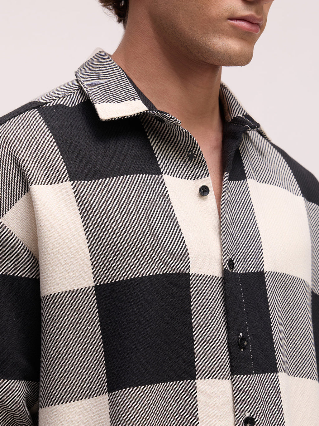 Men's Yarn Dyed Checks Oversized Fit Shirt