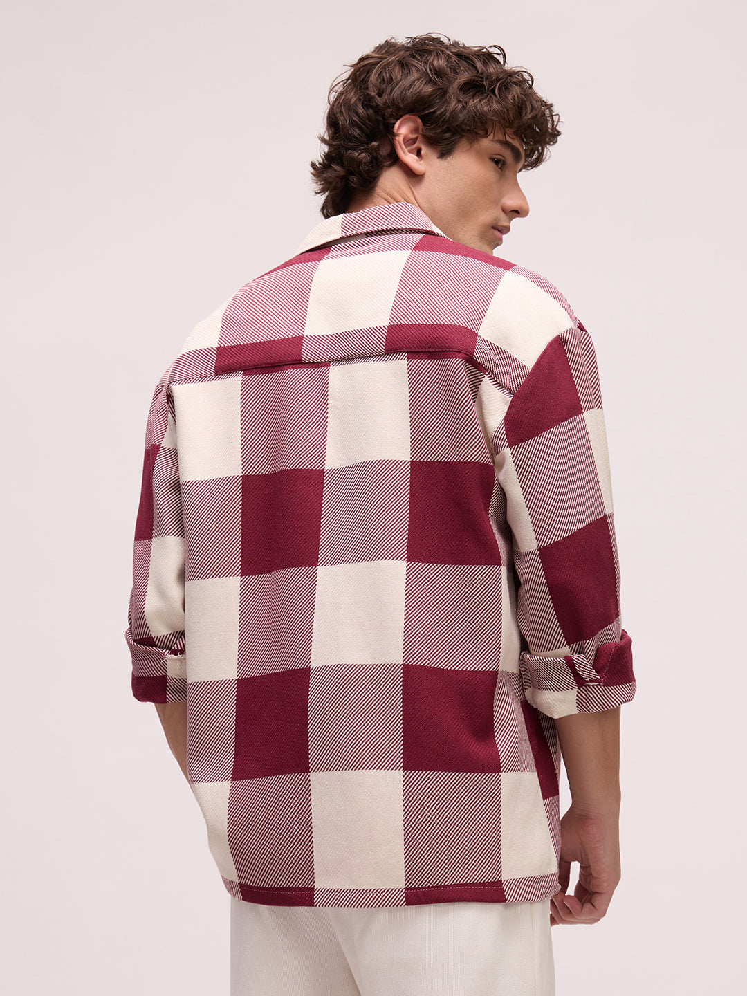 Men's Yarn Dyed Checks Oversized Fit Shirt