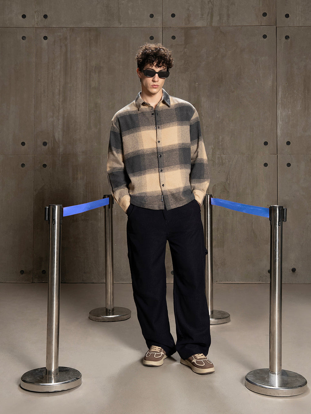 Men's Yarn Dyed Checks Oversized Fit Shirt