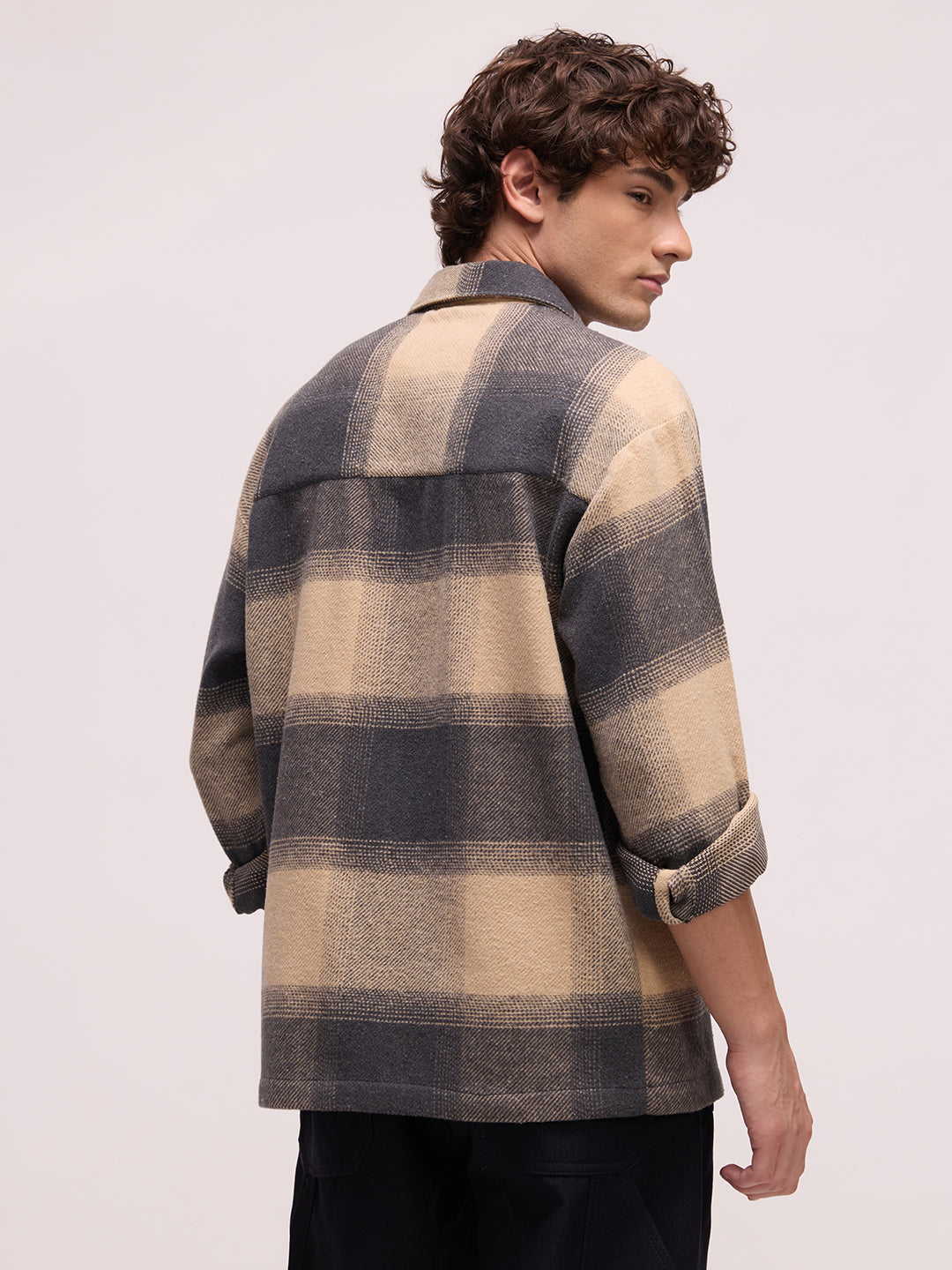 Men's Yarn Dyed Checks Oversized Fit Shirt