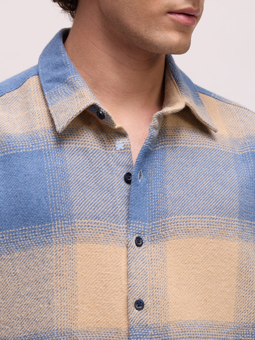 Men's Yarn Dyed Checks Oversized Fit Shirt