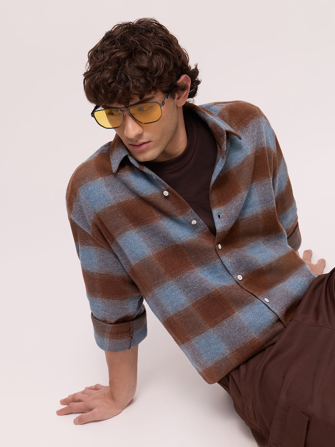 Men's Yarn Dyed Checks Relaxed Fit Shirt