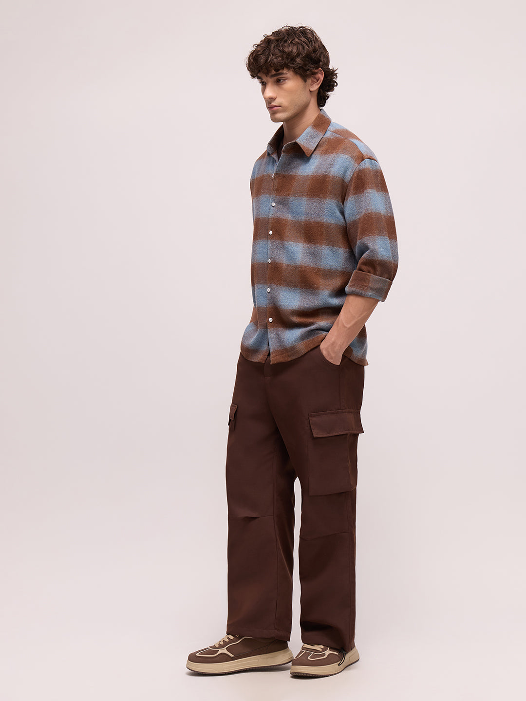 Men's Yarn Dyed Checks Relaxed Fit Shirt