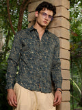 Sacramento Green Roses-Lined Embroidered Shirt