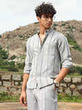 Geo-Stripe Jacquard Shirt