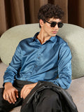 Solid-Satin Regular Shirt