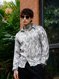 Contrast-Brush Imprint Shirt
