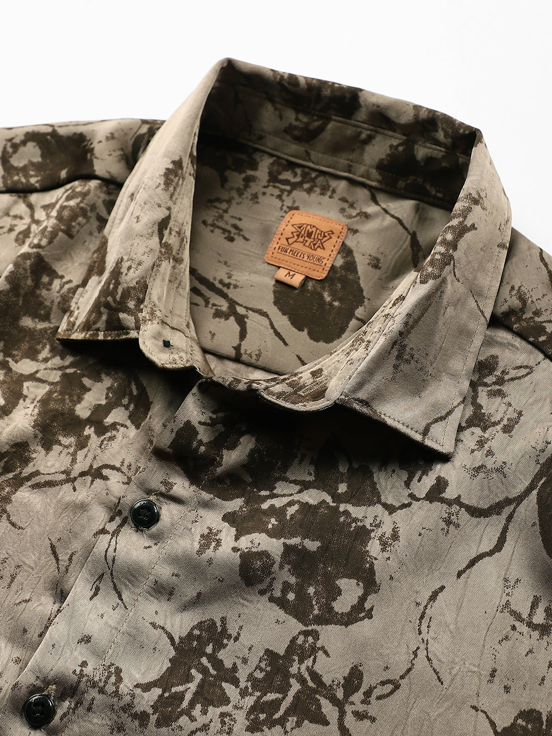 Faded-Flora Jacquard Shirt
