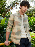 Abstract-Print Waffle Shirt