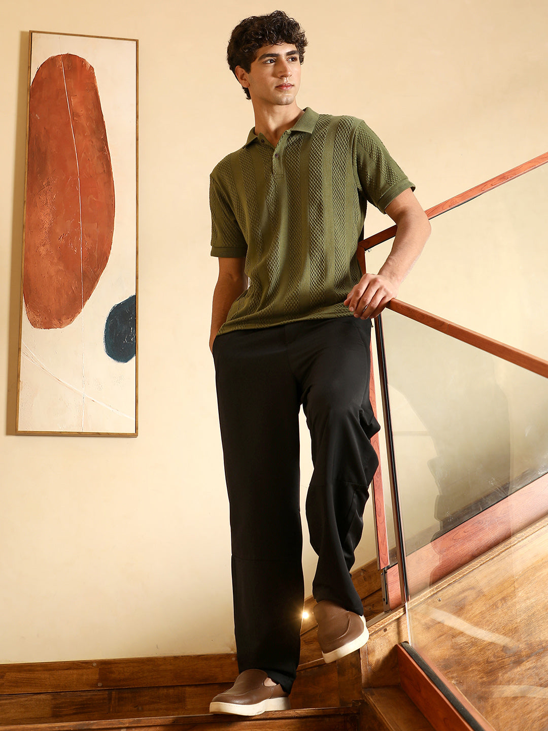 Bi-Panel Polo T-Shirt