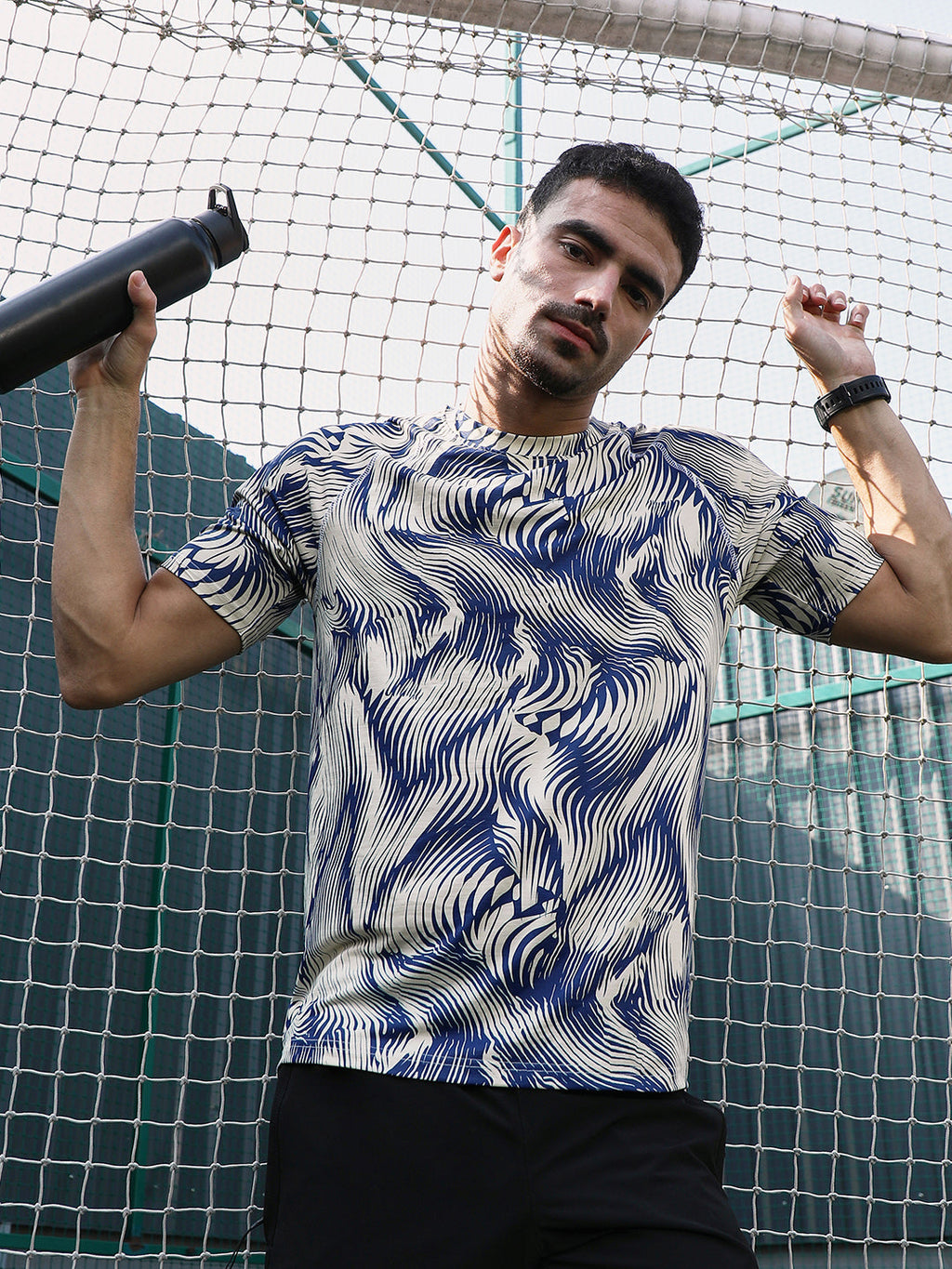 Abstract-Stroke Activewear T-Shirt