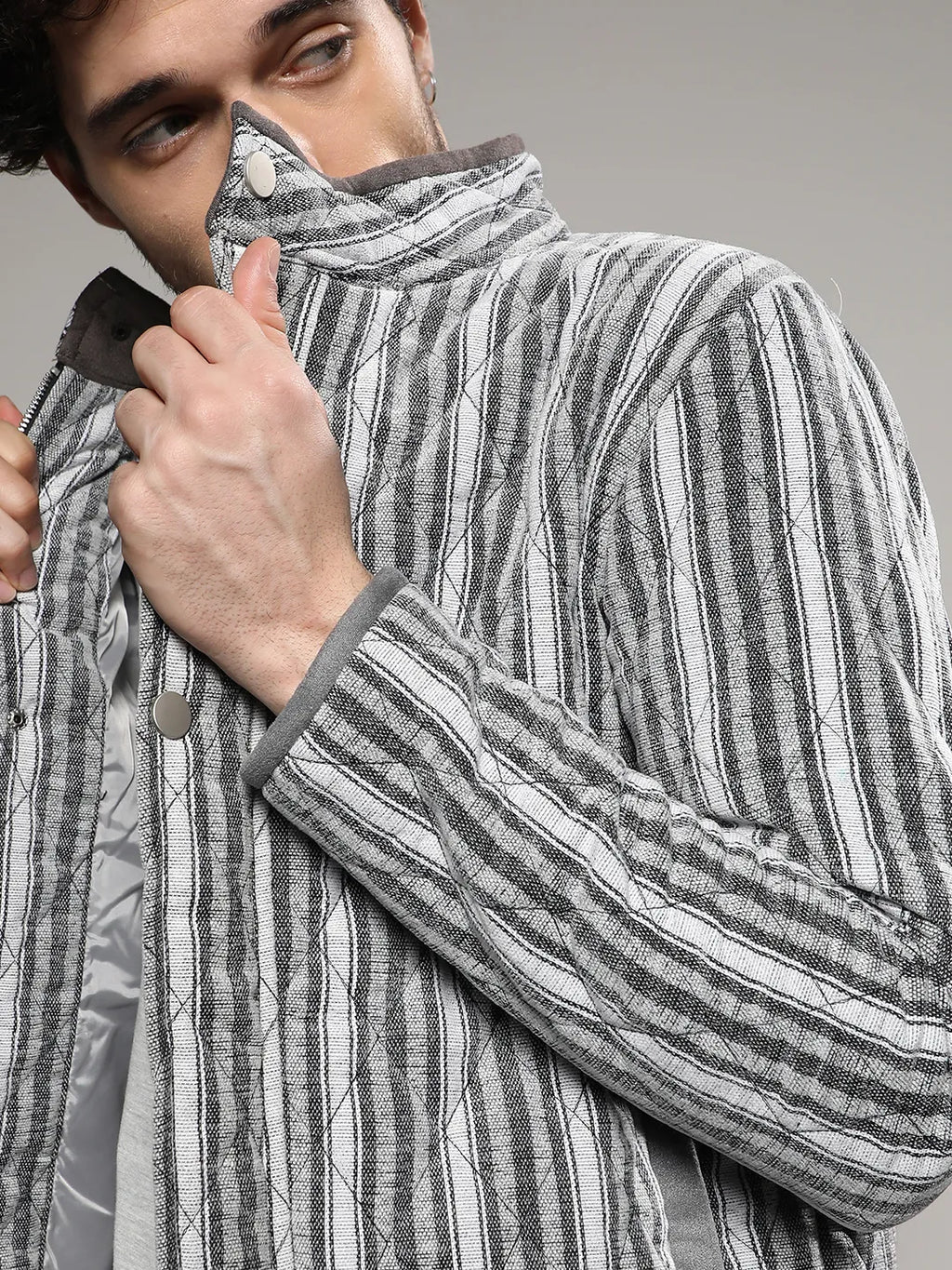 Halo Striped Quilted Jacket