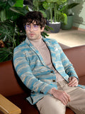 Tailored Gradient-Strokes Jacquard Blazer